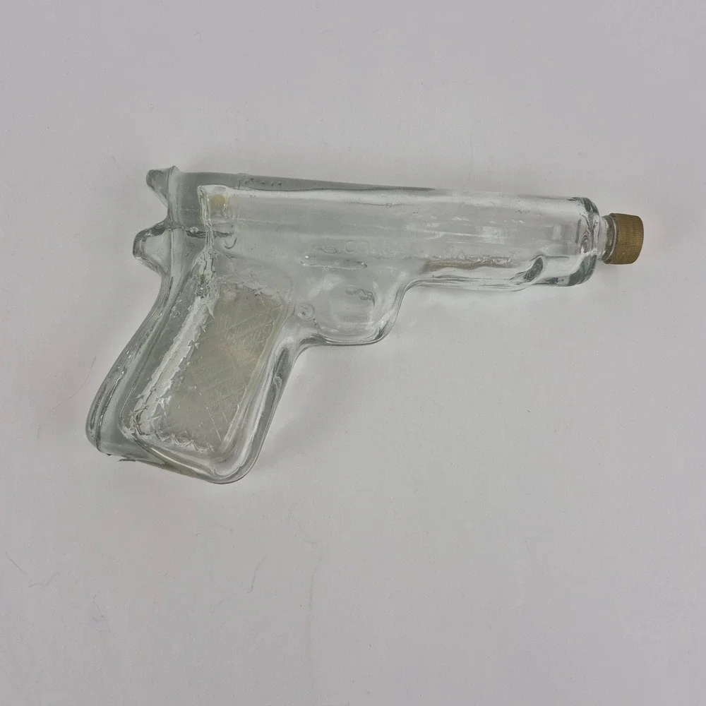 EMPTY Hijos de Villa Tequila Pistol Bottle 200ml & 4 Buckshot Shot Glasses